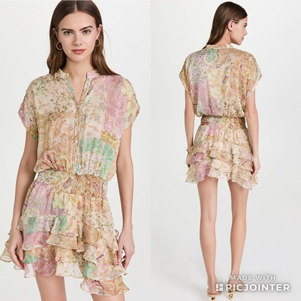 Misa Los Angeles Evie Mini Fit Flare Flounce Dress